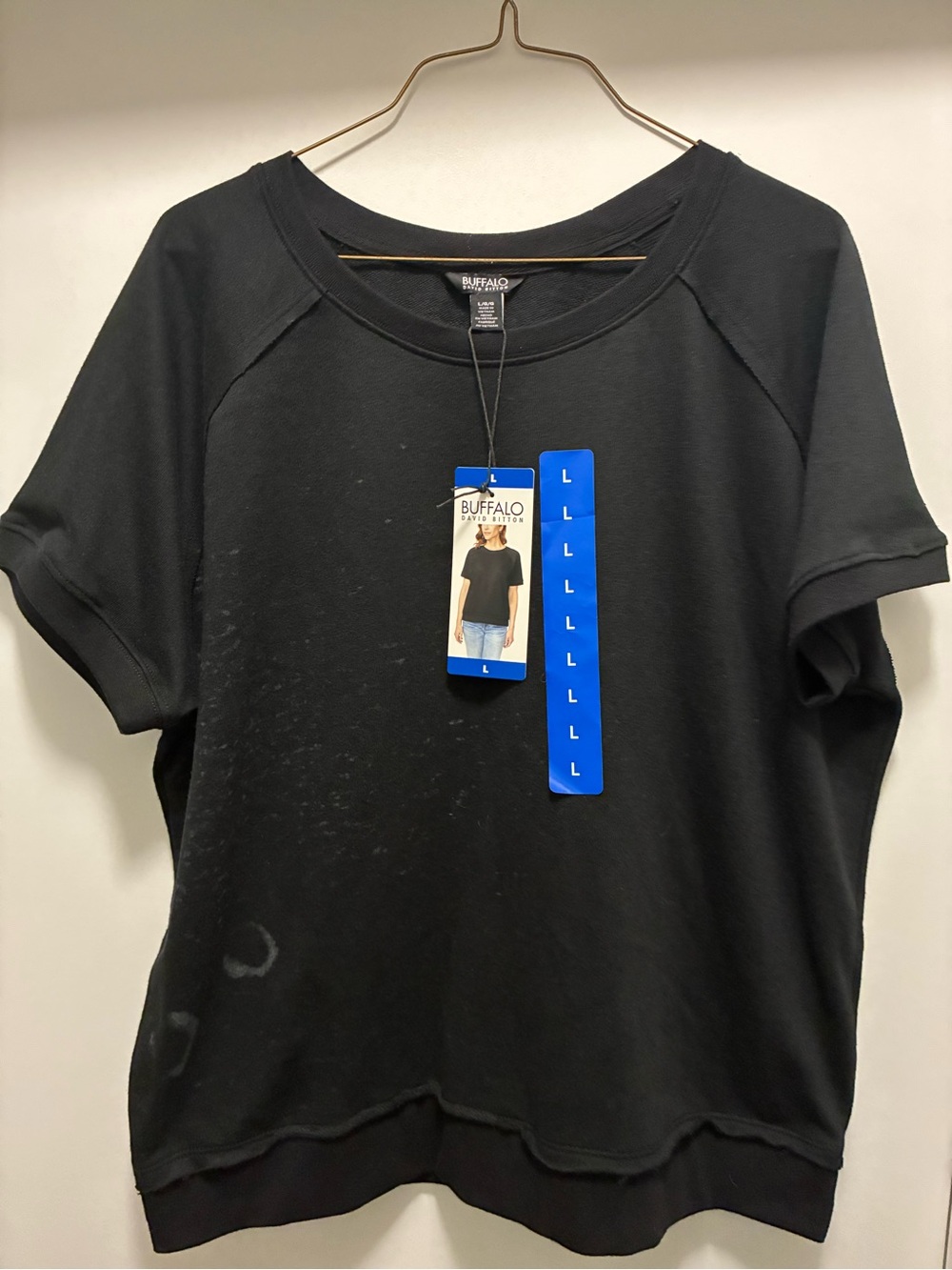 Buffalo David Bitton Black Short-Sleeve Casual Top